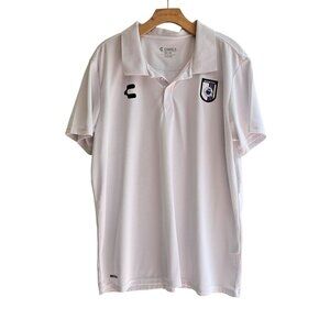 Charly Querétaro FC White Polo Shirt EG/XL Dry Factor Breathable Fabric Mens, XL